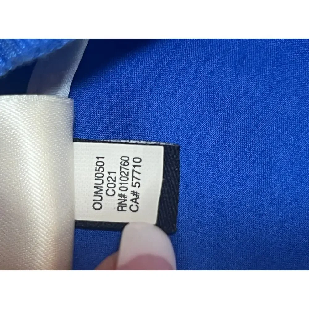 Kate Spade Corley Dress 2 Silk Cotton Colorblock Fit Flare Blue Black White